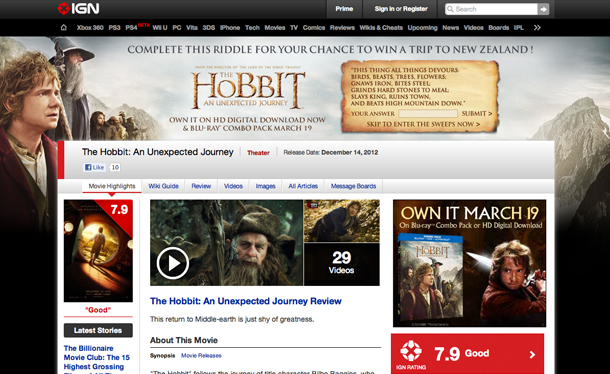IGN Hobbit