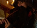 Bofur (Briana White) enjoys a pipe.