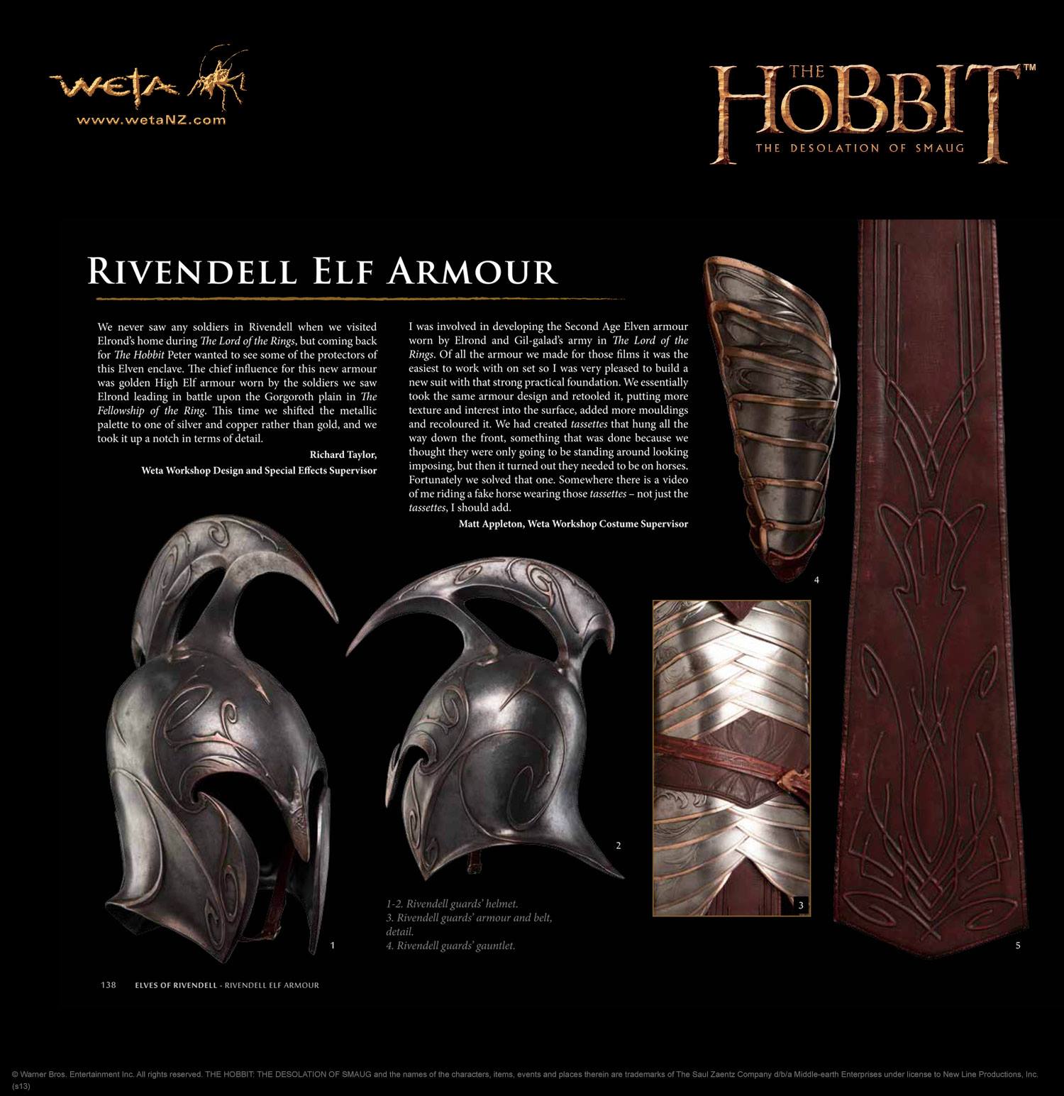 Weta cloaks and daggers rivendell elf armour