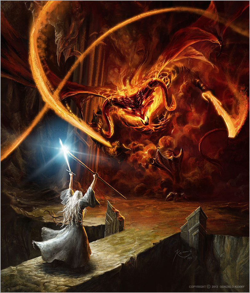 Gandalf_and_the_Balrog_by_Gonzalo_Kenny
